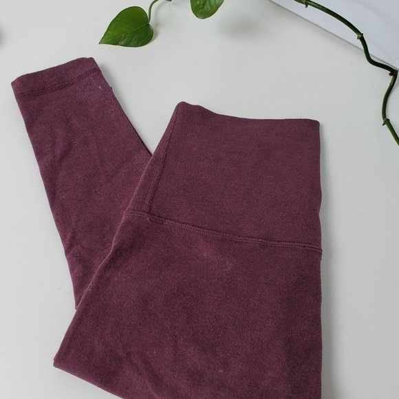 lululemon athletica Pants - lululemon high rise size 4 bordeaux drama wunder unders cotton luon leggings 30"